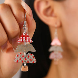 Christmas Tree Kitty Creative Christmas Acrylic Earrings