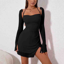Rückenfreies Halterneck-Kleid für Damen