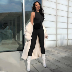 Ärmelloser Fitness Jumpsuit für Damen – Atmungsaktiv & Figurbetont