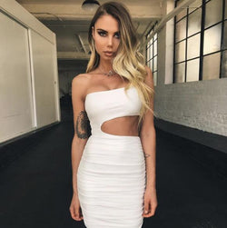 Slim One-Shoulder Mini Kleid – Sexy &amp; Elegant für besondere Anlässe