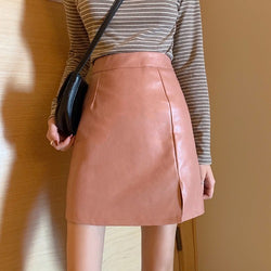 Sexy Shiny PU Leather Minirock für Damen