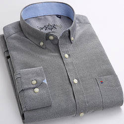 Pure Color Casual Non-Iron Cotton Shirt