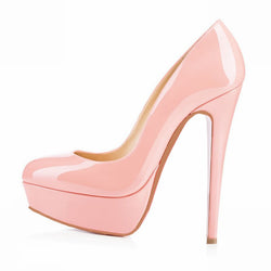 Baotou Round Toe High Heels