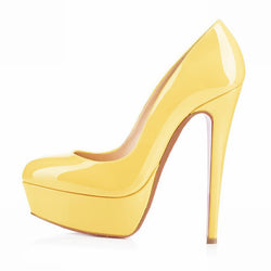 Baotou Round Toe High Heels