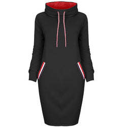 Damen Winterkleid mit Kapuze – Warmes Sweatkleid für kalte Tage