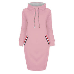 Damen Winterkleid mit Kapuze – Warmes Sweatkleid für kalte Tage