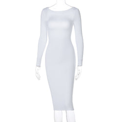 Elegantes Rückenfreies Midi-Kleid – Stilvoll &amp; Feminin