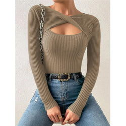 Hohlstrick-Pullover mit Asymmetrischem Schnitt – Trend Edition