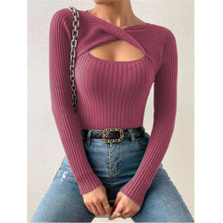 Hohlstrick-Pullover mit Asymmetrischem Schnitt – Trend Edition