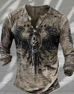 Men's Digital Printing Casual Long Sleeve