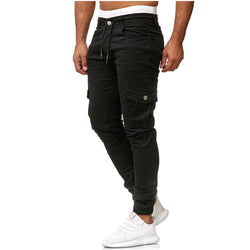 Men's Versatile Casual Sweatpants Woven Pocket Patchwork