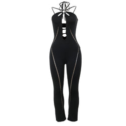 Fashion Halter Slim Hollow Jumpsuit – Eleganter Einteiler für Damen