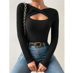 Hohlstrick-Pullover mit Asymmetrischem Schnitt – Trend Edition