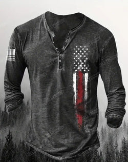 Men's Digital Printing Casual Long Sleeve