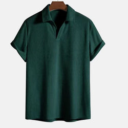 Men's Fashion Casual Loose Striped Short Sleeve Shirt