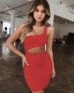 Slim One-Shoulder Mini Kleid – Sexy &amp; Elegant für besondere Anlässe