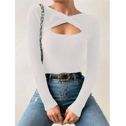 Hohlstrick-Pullover mit Asymmetrischem Schnitt – Trend Edition
