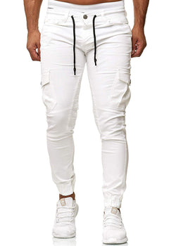 Men's Versatile Casual Sweatpants Woven Pocket Patchwork
