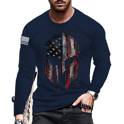 Long Sleeve Round Neck Loose Print Pullover Jacket T-shirt