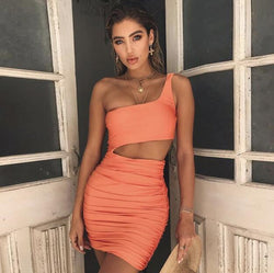 Slim One-Shoulder Mini Kleid – Sexy &amp; Elegant für besondere Anlässe