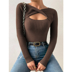 Hohlstrick-Pullover mit Asymmetrischem Schnitt – Trend Edition