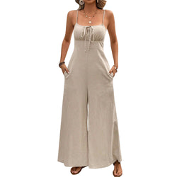 Lässiger Baumwoll-Overall für Damen – Bequemer Einteiler in Khaki
