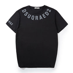 Men's Short Sleeve Plus Fat Plus Neckline Print Plus Size T-shirt