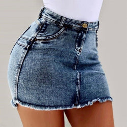 High Waist Sexy Pencil Jeans Skirt – Figurbetonter Denim-Minirock