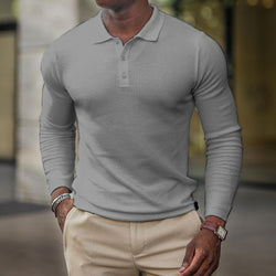 Men's Long Sleeve Inner Wear Loose Casual Solid Color Gradient Top