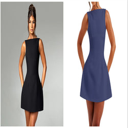 Sexy Rückenfreies Mini-Kleid – Sommer Street Style