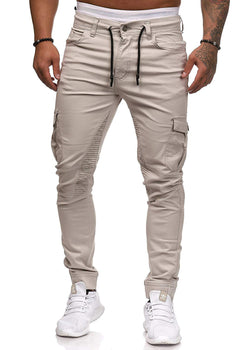 Men's Versatile Casual Sweatpants Woven Pocket Patchwork