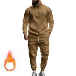 American Men's Casual Fleece-lined Thermal Zipper