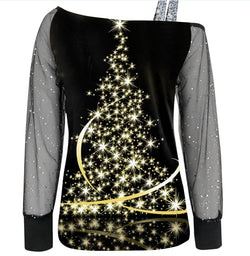 Women's Summer Sling Digital Printed Tulle Top