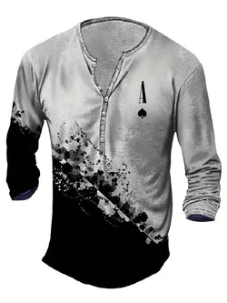 Men's Digital Printing Casual Long Sleeve