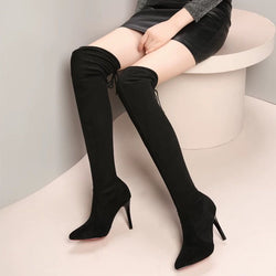Damen Stiletto Absatz Spitz High Heels