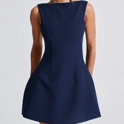 Sexy Rückenfreies Mini-Kleid – Sommer Street Style