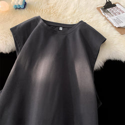 Men's Loose Pullover Solid Color Tank Top Sleeveless T-shirt