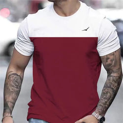 Men's T-shirt 3D Printing Athletic Clothing Simple Short Sleeve