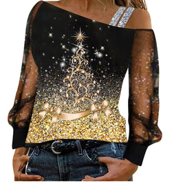 Women's Summer Sling Digital Printed Tulle Top