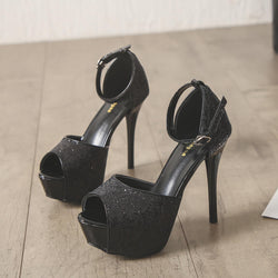 Elegante Stiletto High Heels – 13 cm Metallic Absatzschuhe für Damen