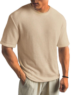 Casual Versatile Solid Color Men's Summer T-shirt