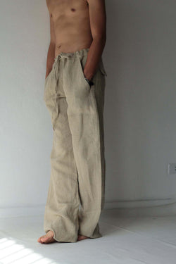 Hot Men's Loose Solid Color Casual Trousers