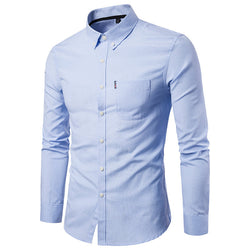 Men S Shirts Men Slim Long Sleeve Dress Shirt