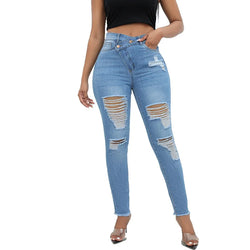 Ripped High Waist Skinny Jeans – Stylischer Denim-Look für jede Jahreszeit