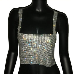 Bling Strass Party Crop Top