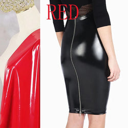 Eleganter Kunstleder-Bleistiftrock mit Reißverschluss – Figurbetonter High-Waist Rock