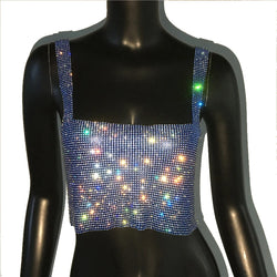 Bling Strass Party Crop Top