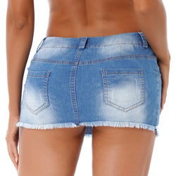 Jeans-Minirock – Figurbetonter Denim-Rock mit Taschen & Zipper