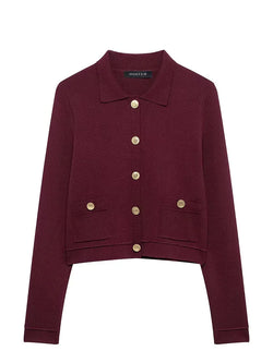 Strick Zweiteiler Damen – Eleganter Cardigan mit Knöpfen & Minirock