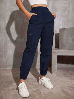 Lässige Y2K-Cargohose – High Waist, Wide Leg &amp; Utility Style